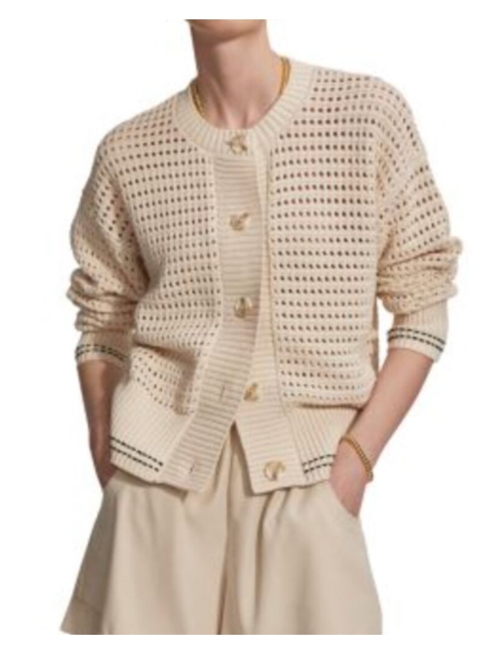 Varley Kris Relaxed Fit Knit  Cardigan Small